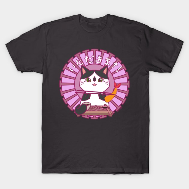 New Year’s Soba Cat - time to eat! T-Shirt by SamInJapan